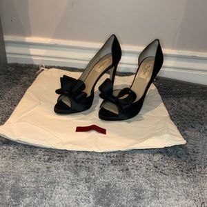 Valentino Garavani Black Satin Pumps